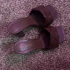 Liliana Women's Dark Brown Woven Heels